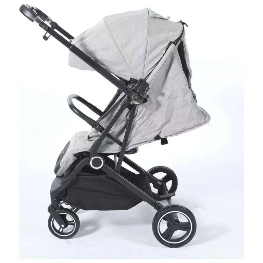 Burbay - Two-Way Stainless Steel Baby Stroller - Grey.webp