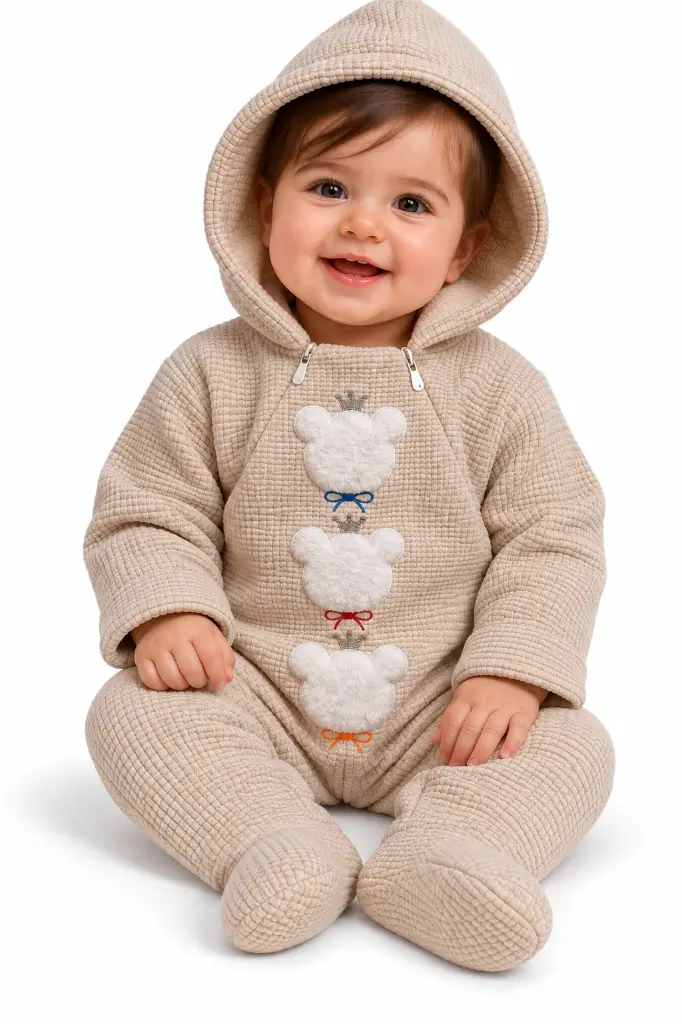 Smiling Baby in Bear-Detail Romper.png.webp