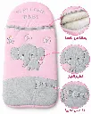 Pink baby sleeping bag detail showcase.webp