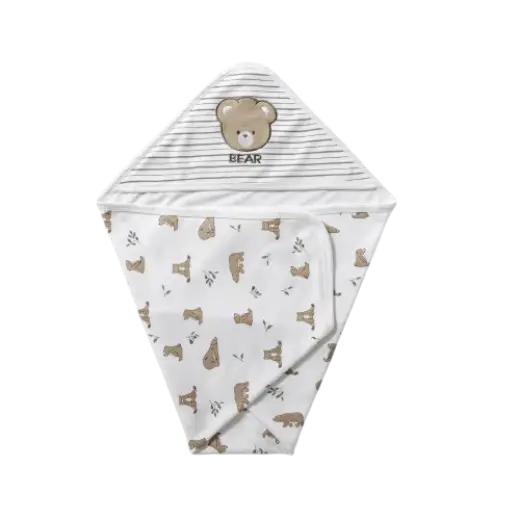 Cotton interlock baby bear coverlet 7141 