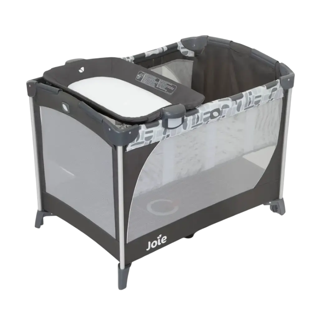 Joie Commuter Travel Cot Bed with Changing Station and Foldable Design