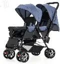 WT400 Twin Baby Double Stroller with Independent Adjustable Seats and Swivel Wheels