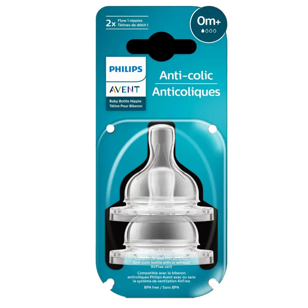 Philips Avent Anti colic Teat 0m+ 2Pack 761/02