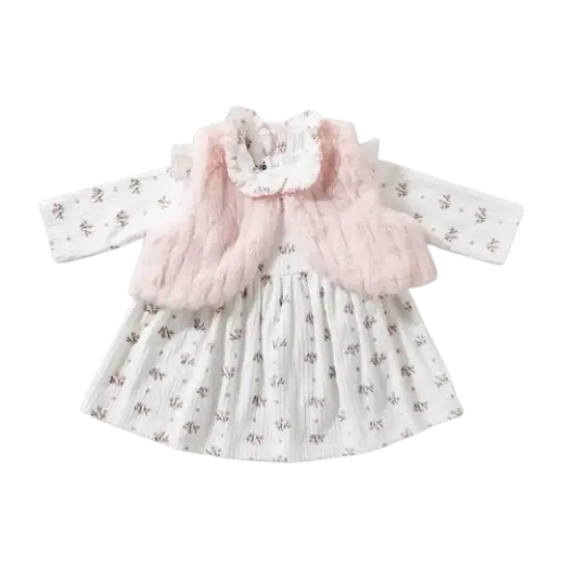 Full Moon Velvet Dress with Fur Bolero 19299