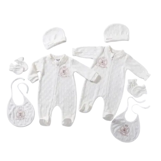 4Pcs Knit Salopette Set 15953