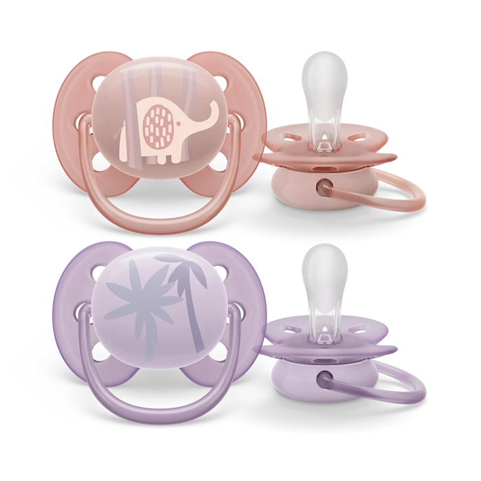 Philips Avent 091/09 Soother Soft 0-6M Girl DC9 x2