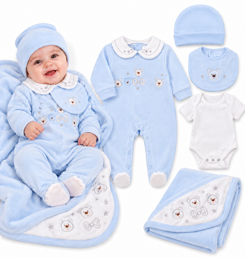  6-Piece Embroidered Baby Hospital Set (0401B)