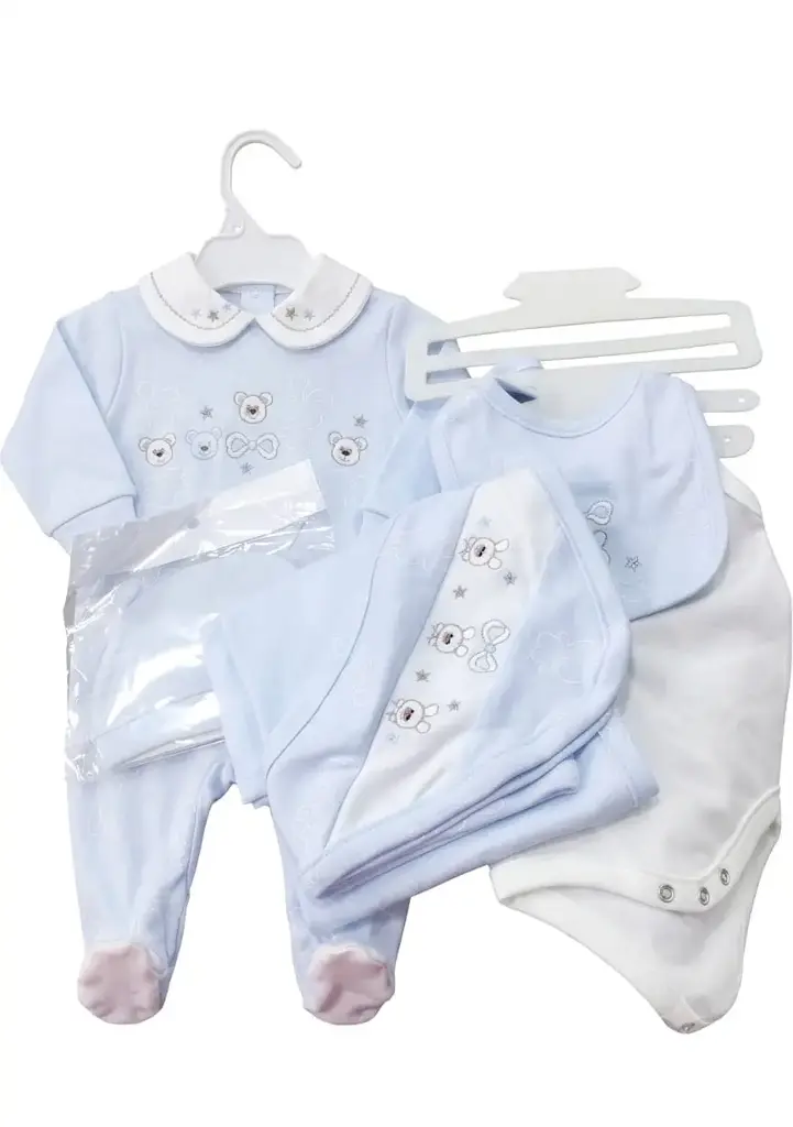  6-Piece Embroidered Baby Hospital Set (0401B)