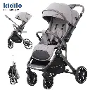 Kidilo K101 Baby Stroller with Reversible Handle and 360° Swivel Wheels Darkgrey 
