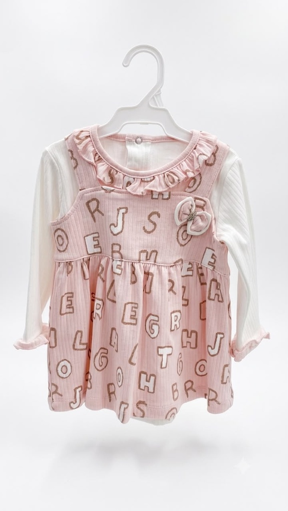 dress-L/S- numbers-18m  pink 19309-18-p