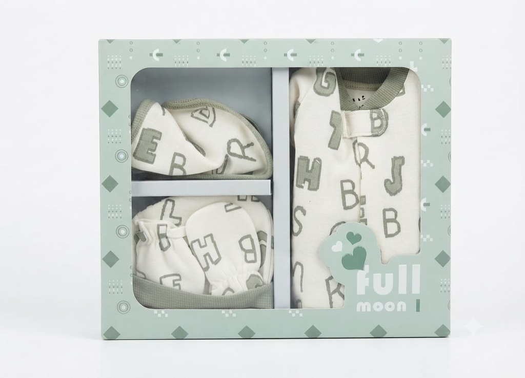 sleepsuit 4pcs set numbers green  15974