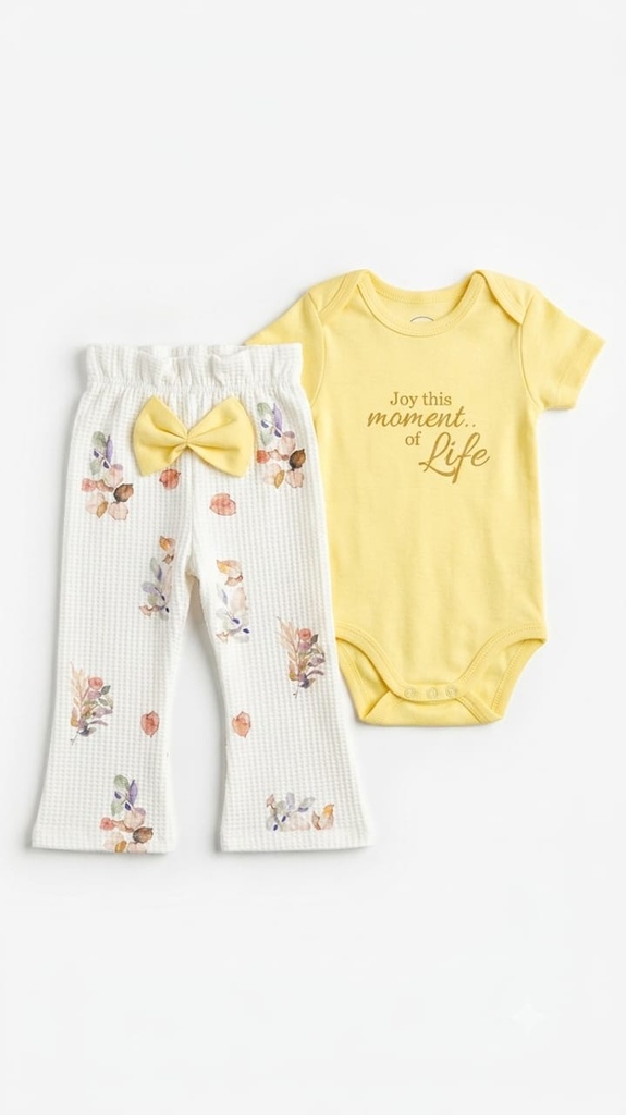 2-Piece Bow Short-Sleeve Pajama Set 0513