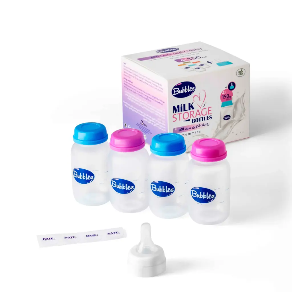 Bubbles Breast Milk Storage Bottles (4-Piece Set) 913