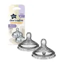 Tommee Tippee CTN 2X SLOW FLOW TEAT (Pack Of 2) - 45847