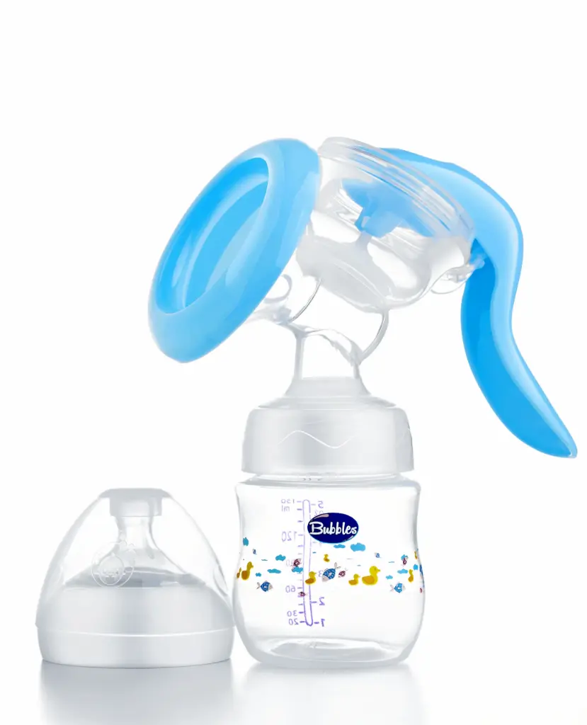 Bubbles Squeeze Handle Manual Breast Pump with Bottle 855/029