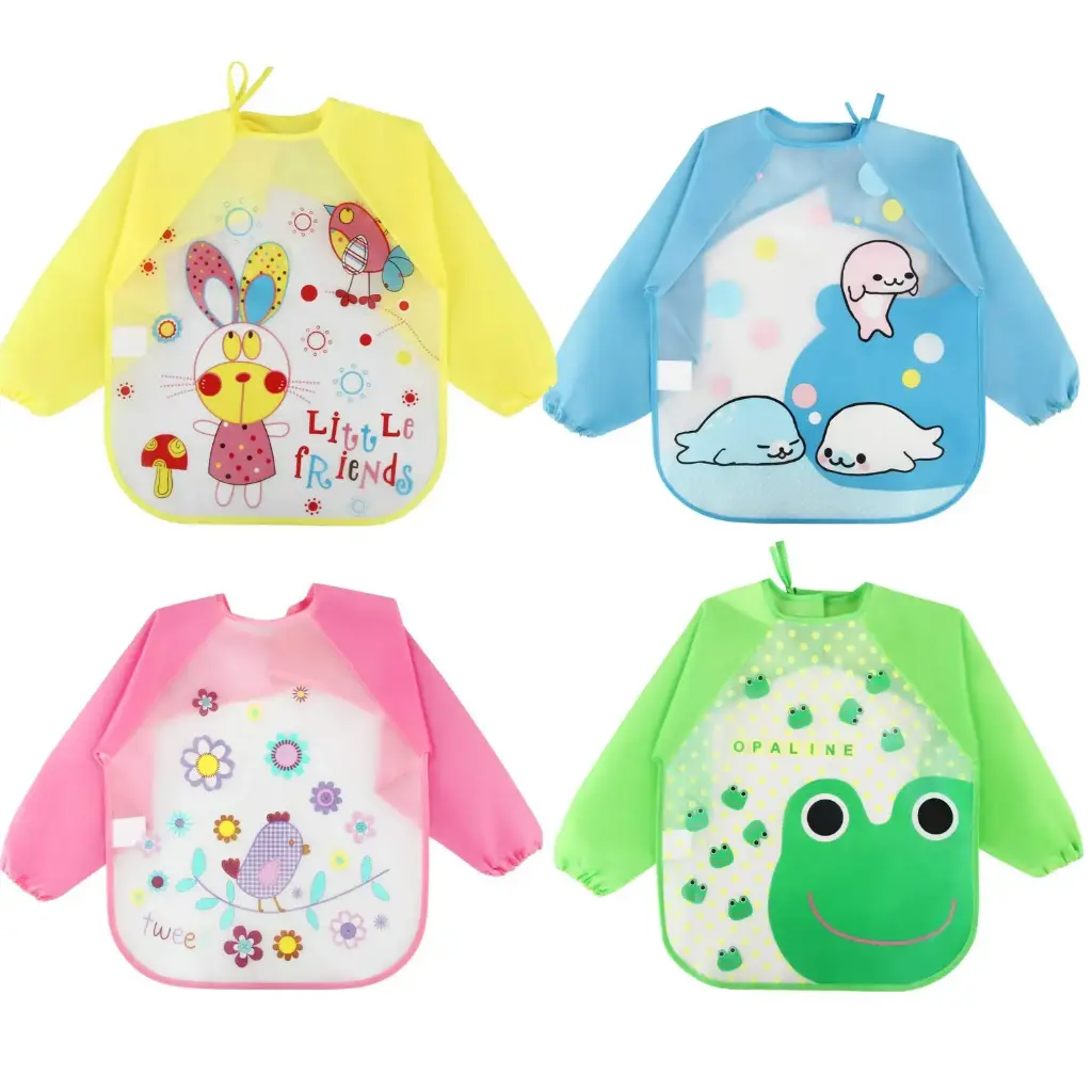 Long Sleeve Feeding Bib waterproof 335-4