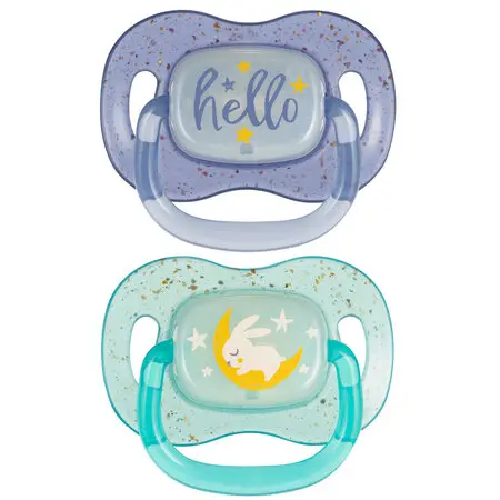 Canpol babies Silicone Symmetrical Soother 0-6m NightGlow 2psc 34/942