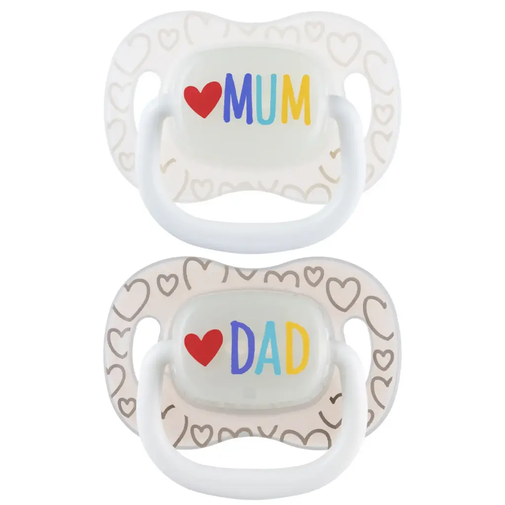 Canpol babies Silicone Symmetrical Soother 6-18m LoveMum&Dad 2 pcs 34/940