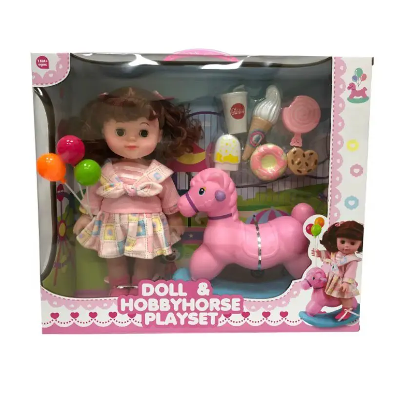 doll & hobby horse play set dy8806