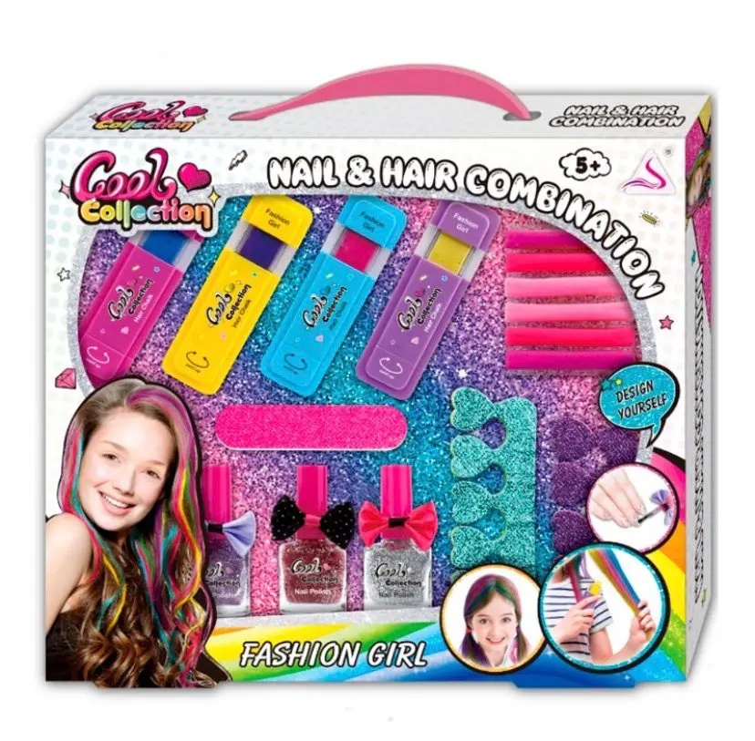 nail & hair conbination girl  J-2017