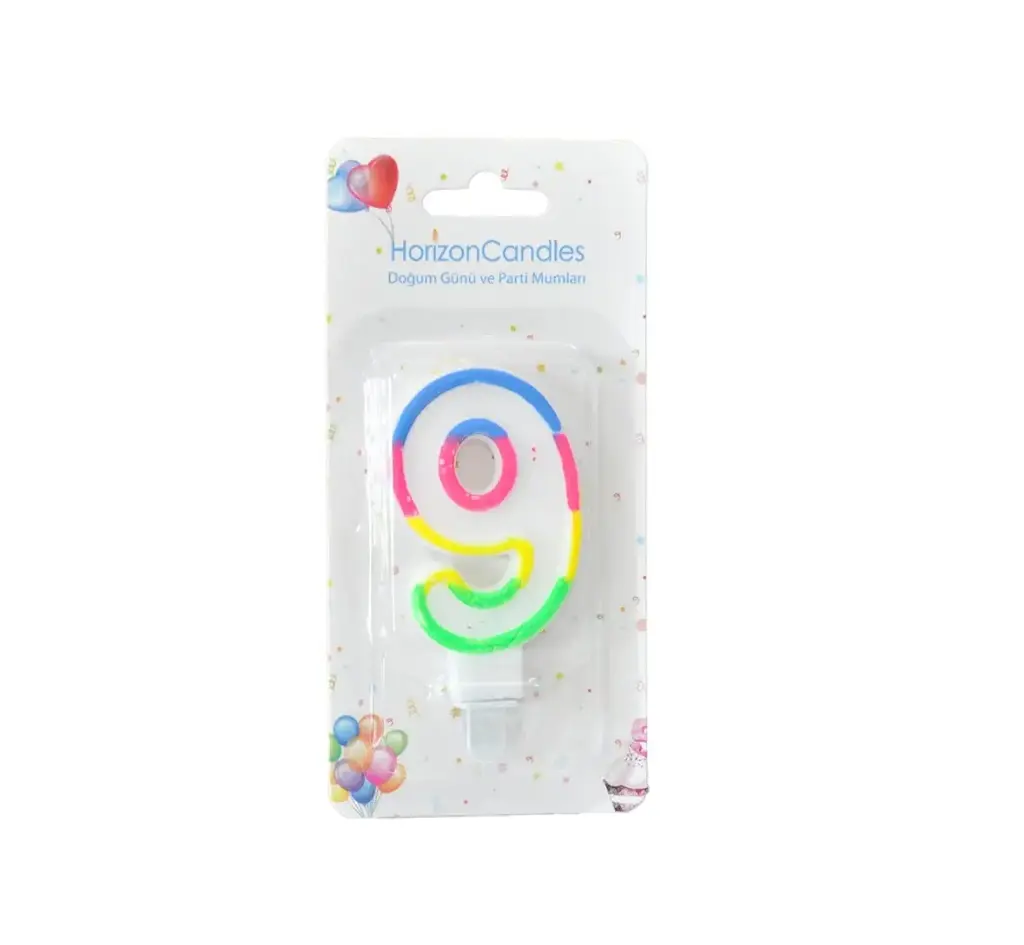 Candle Numbers birthday white 
