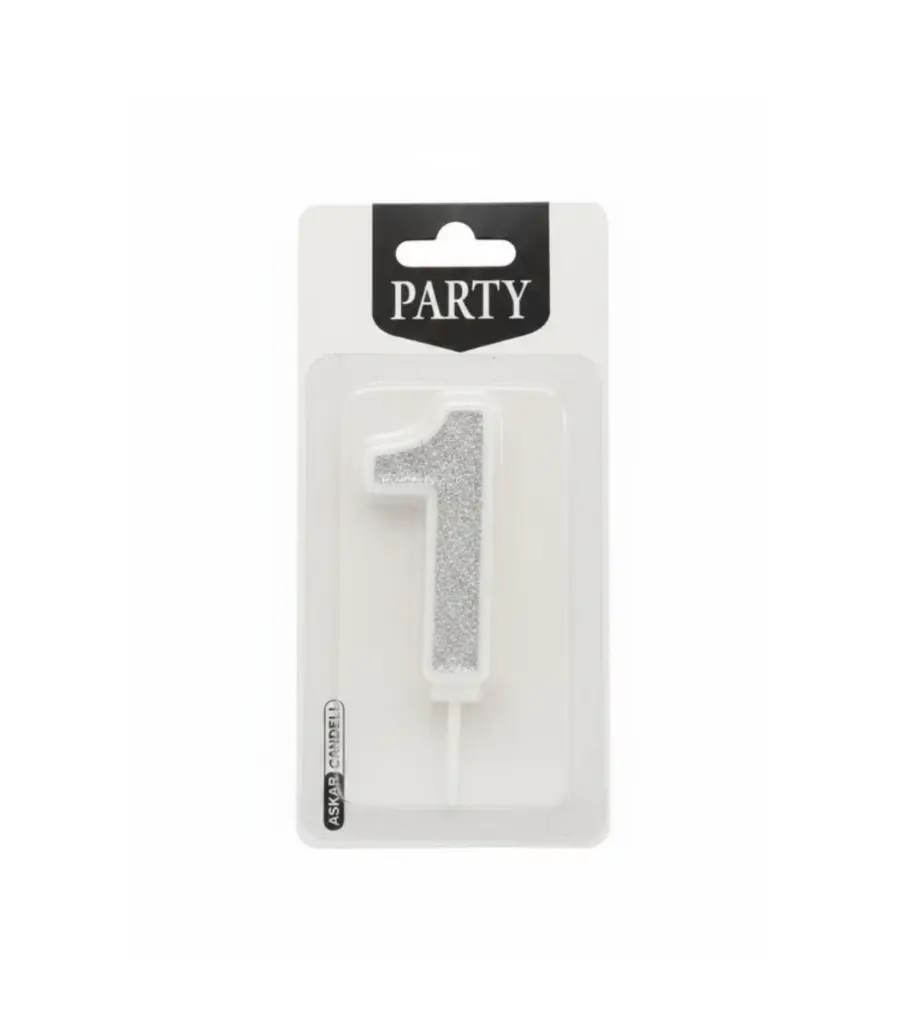  Candle Number silver 