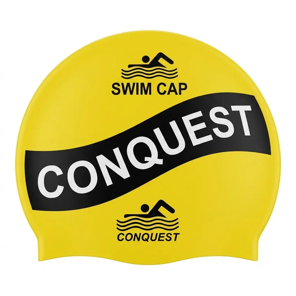 conquest 100% silicone swimming cap SC01