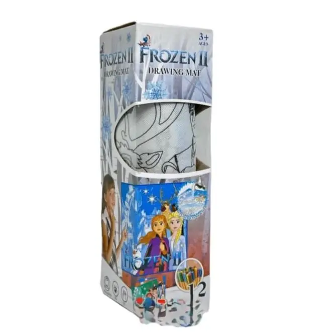 Frozen Fabric Coloring Mat with 12 Markers  063-a34