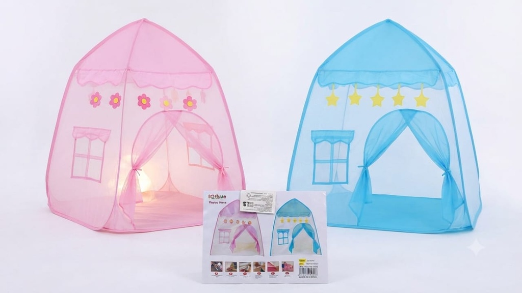 Castle Play Tent Light Blue & Pink  KL9920