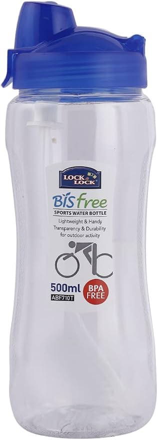 ABF710T-Lock & Lock water Bottle 500ml with Straw Blue