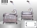 burbay b06 dm203 travel cot bed foldable multi-finction with changing table