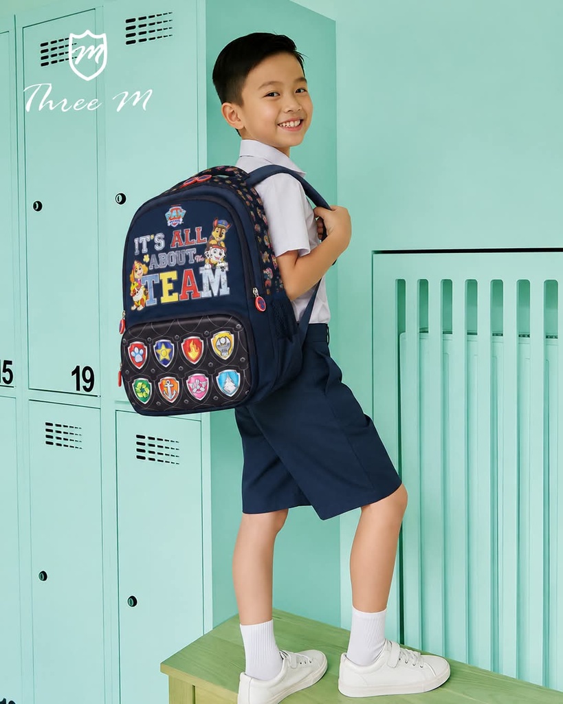  3M school bag  15 inches paw patrol dark gray 