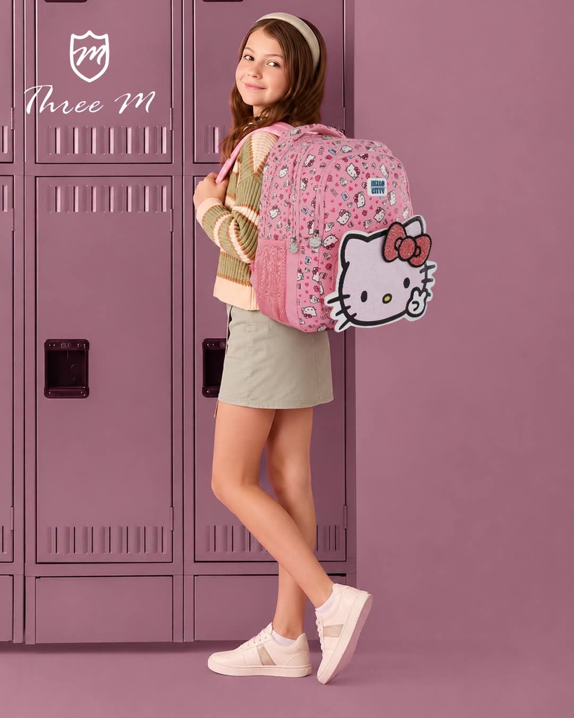  3M school bag  15 inches hello kitty pink  