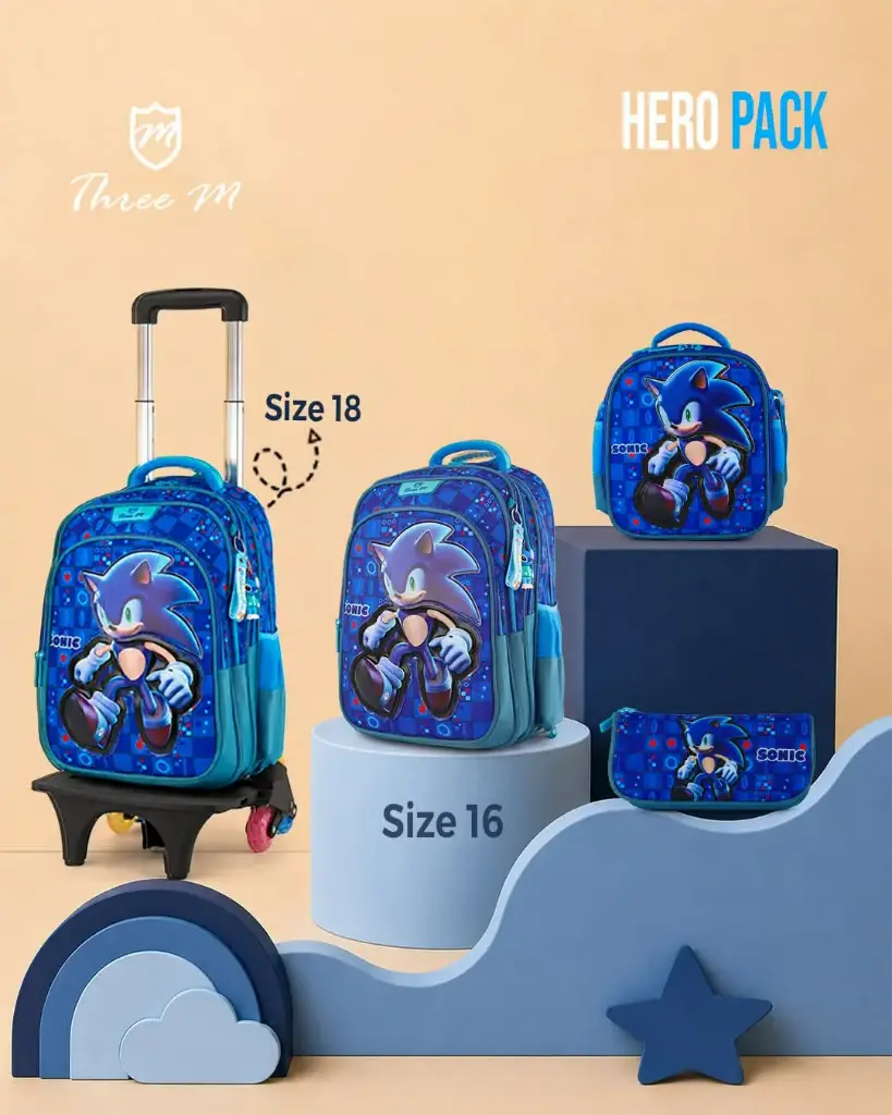 3M school bag  18 inches blue sonic   7700