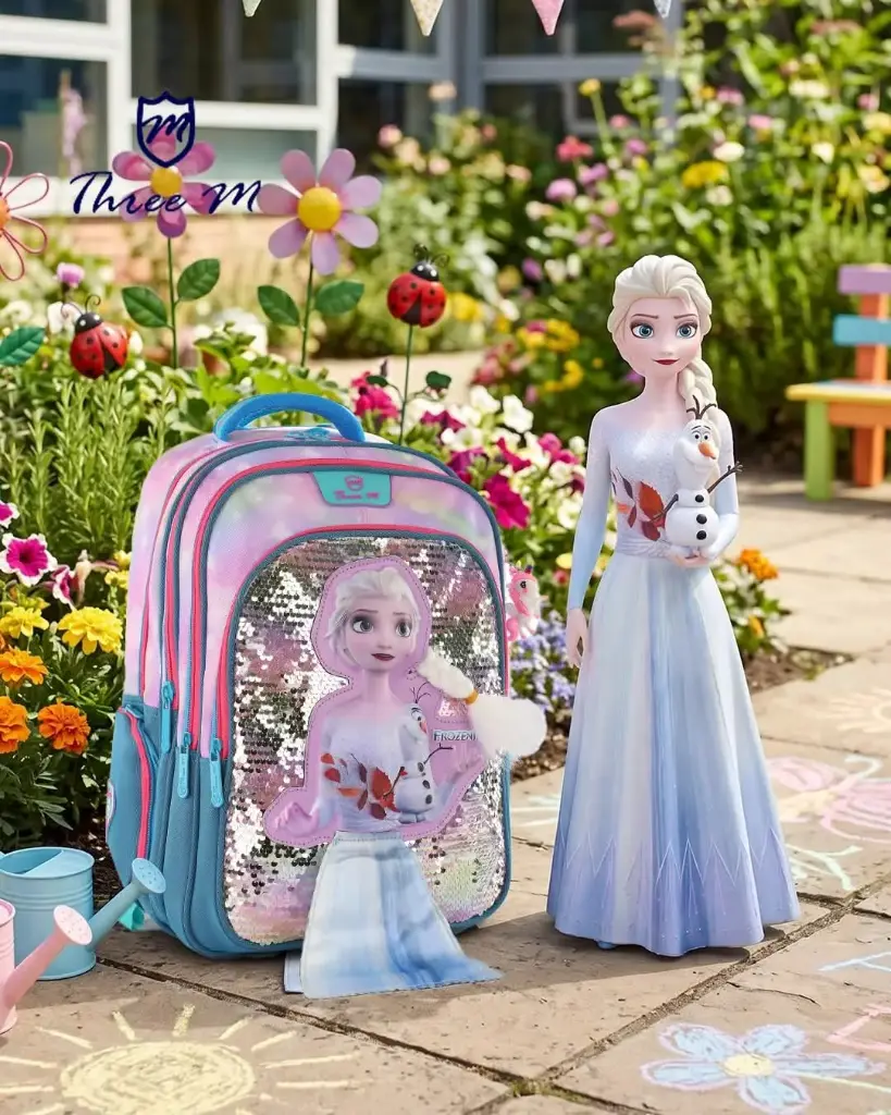  3M school bag 16 inches frozen pink x blue  7694