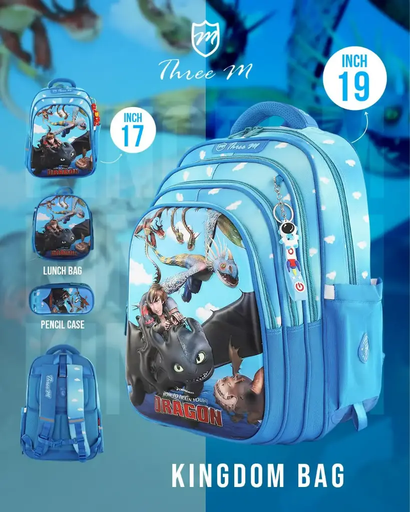  3M school bag 19 inches dragons  7663