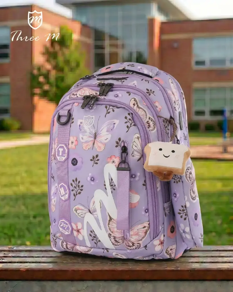 3M school bag flower purble 19 inches 8172
