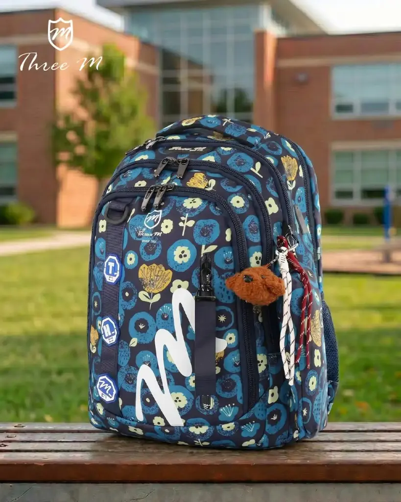 3M school bag blue flower 19 inches 8172
