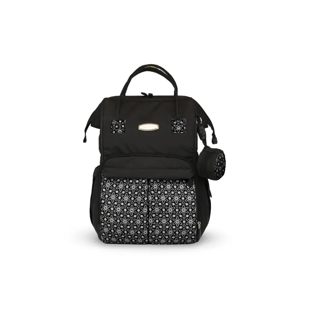 petit baby vea diaper bag black*wihte 