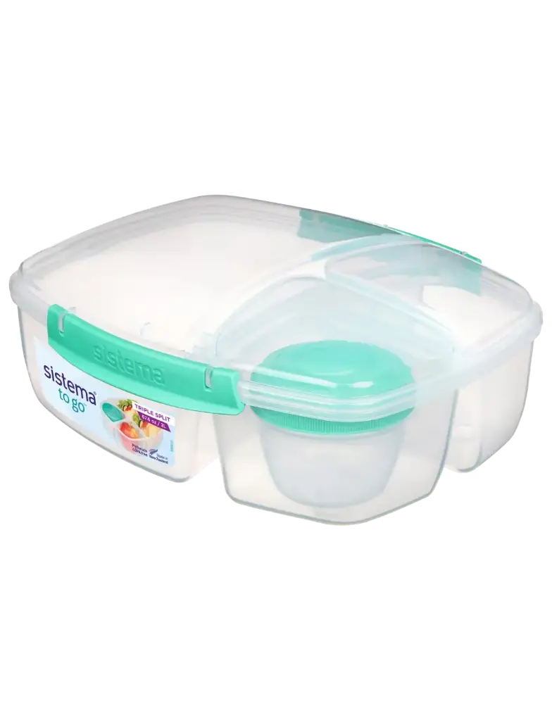 SISTEMA 2L Triple Split with Yogurt Pot lunch box