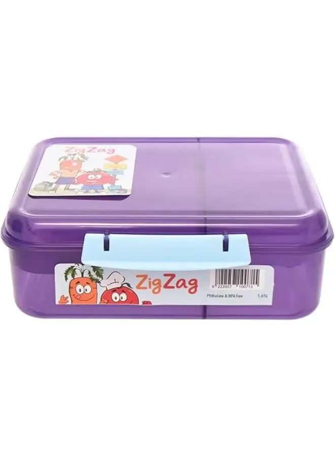 ZigZag Purple LUNCH BOX 1.65 Liters 
