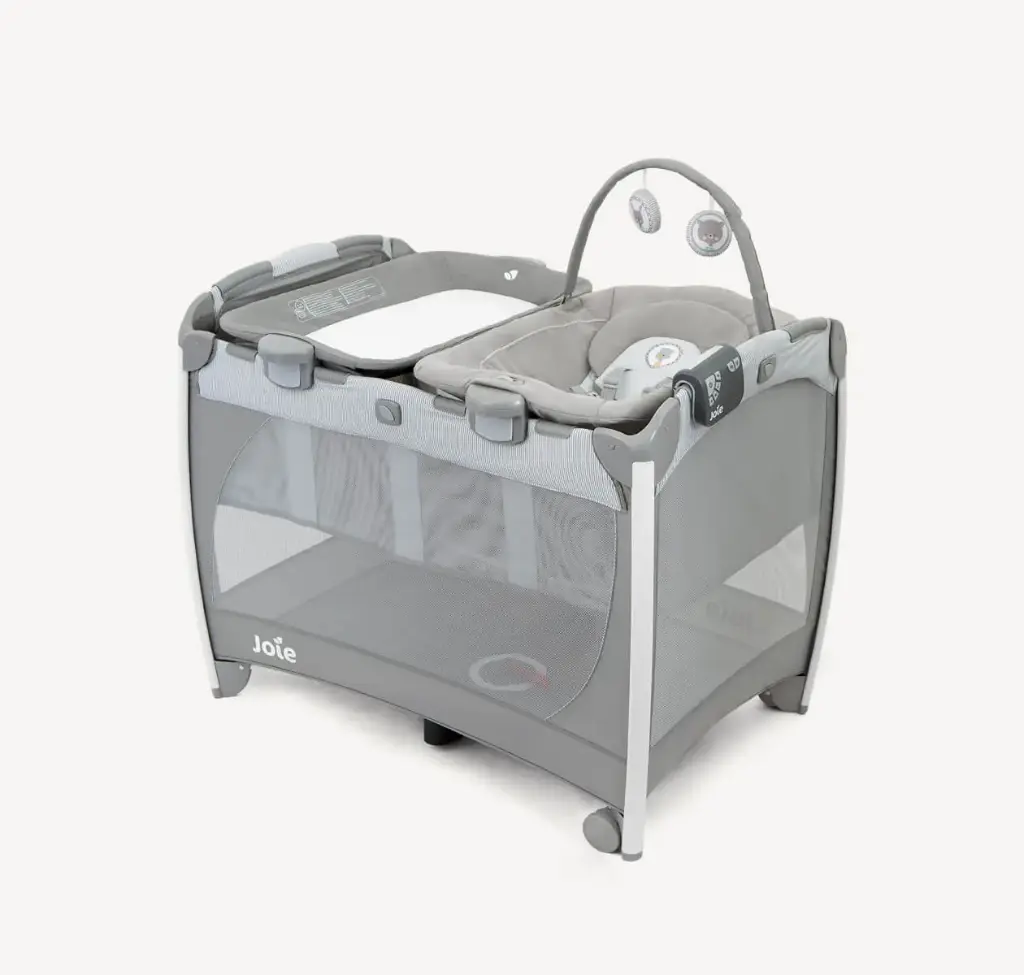 joie excursion change & bounce travel cot bed