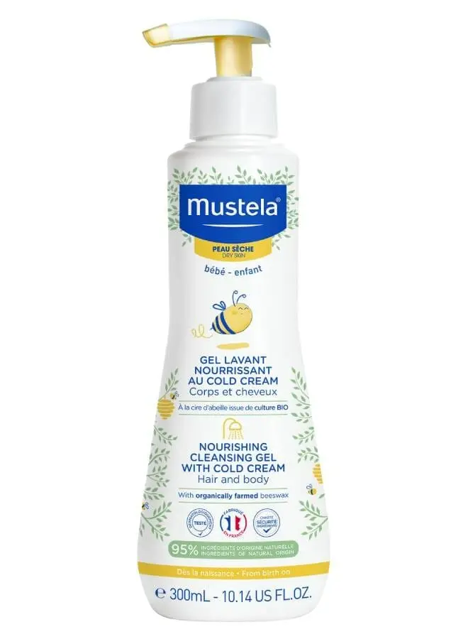 MUSTELA  BEBE ENFANT NOURISHING  CLEANSING GEL WITH COLD CREAM 300 ML (W109)