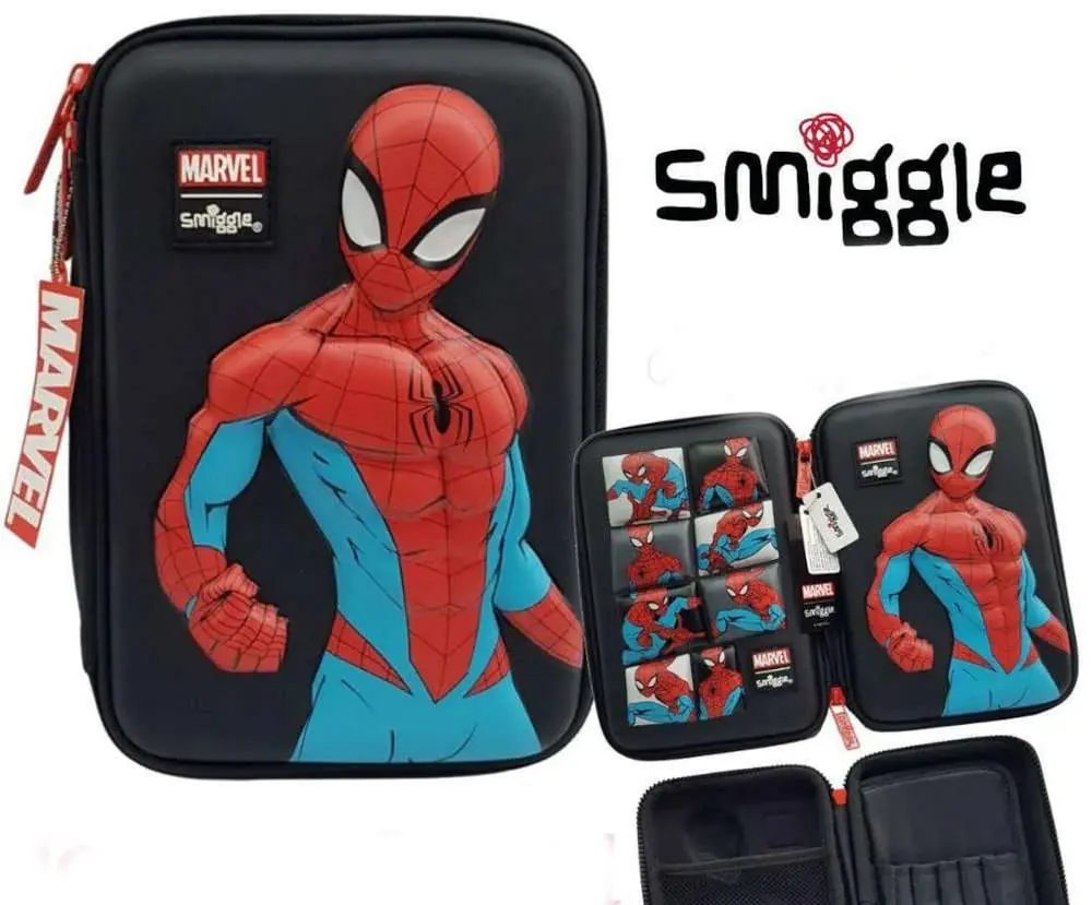 SPIDERMAN Smiggle Hardtop 1-Zip Printed Pencil Case 4819
