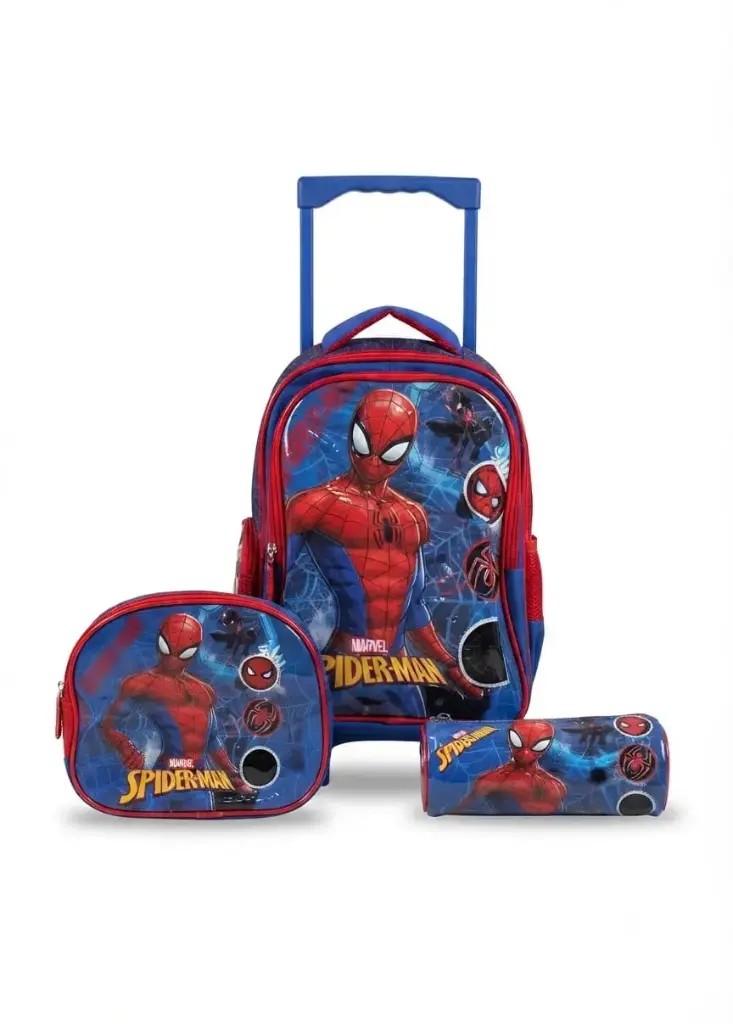 SPIDERMAN 3-in-1 Trolley Backpack Set (14) 0641