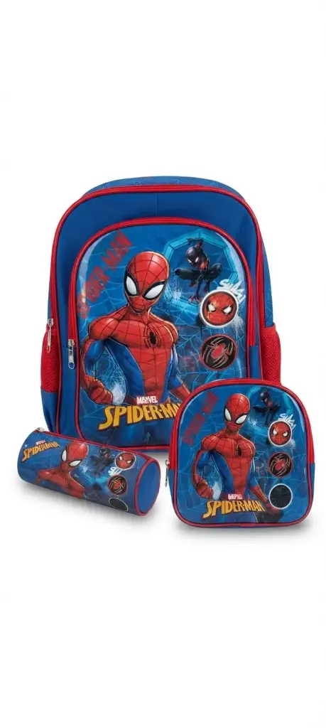 SPIDERMAN 3-in-1Backpack Lunch Bag & Pencil Case Set (18) 2631