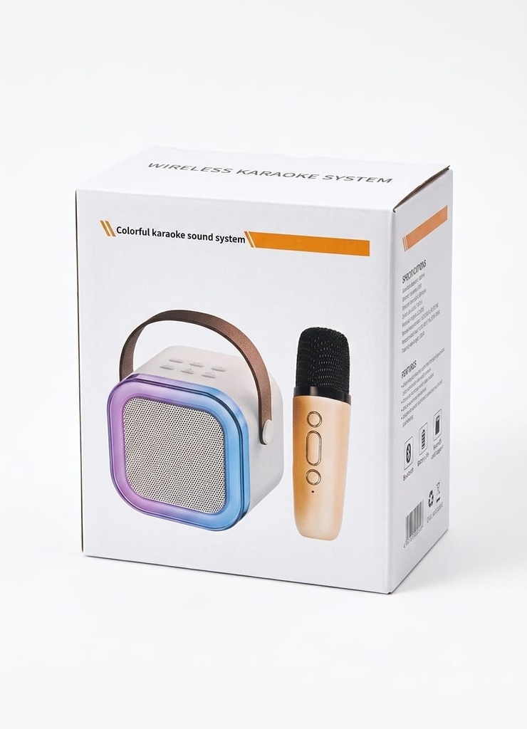 Speaker System with Wireless Microphone RGB Lights & Lossless Sound with two mic