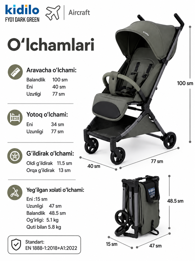 Kidilo FY01 Stroller 