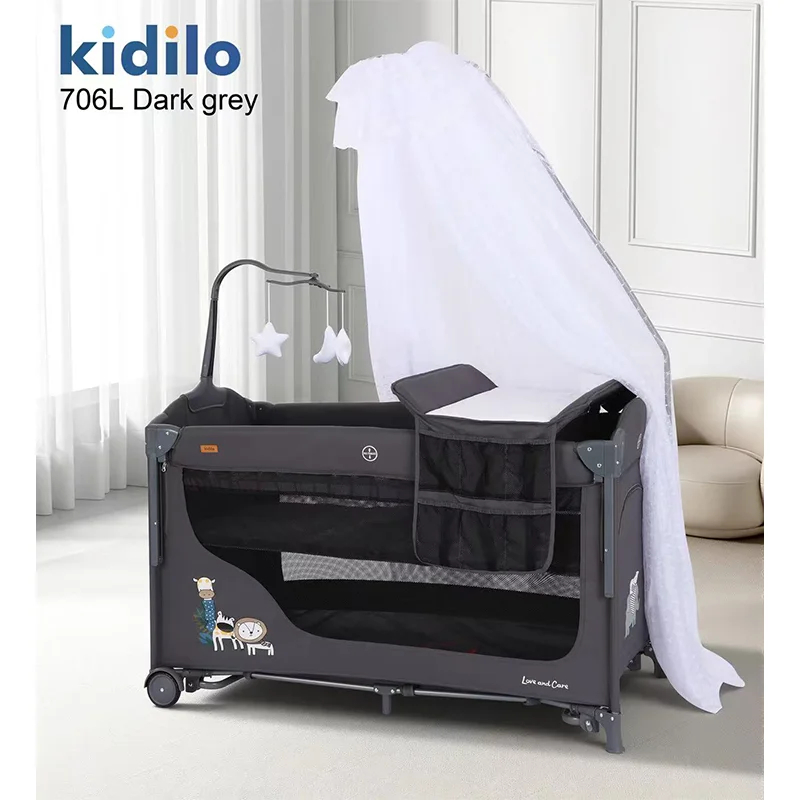 Kidilo T-706L Travel Cot Bed 
