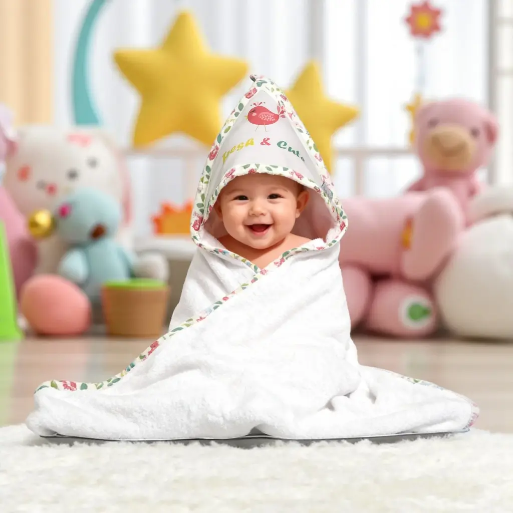 Tender nest baby purp towel